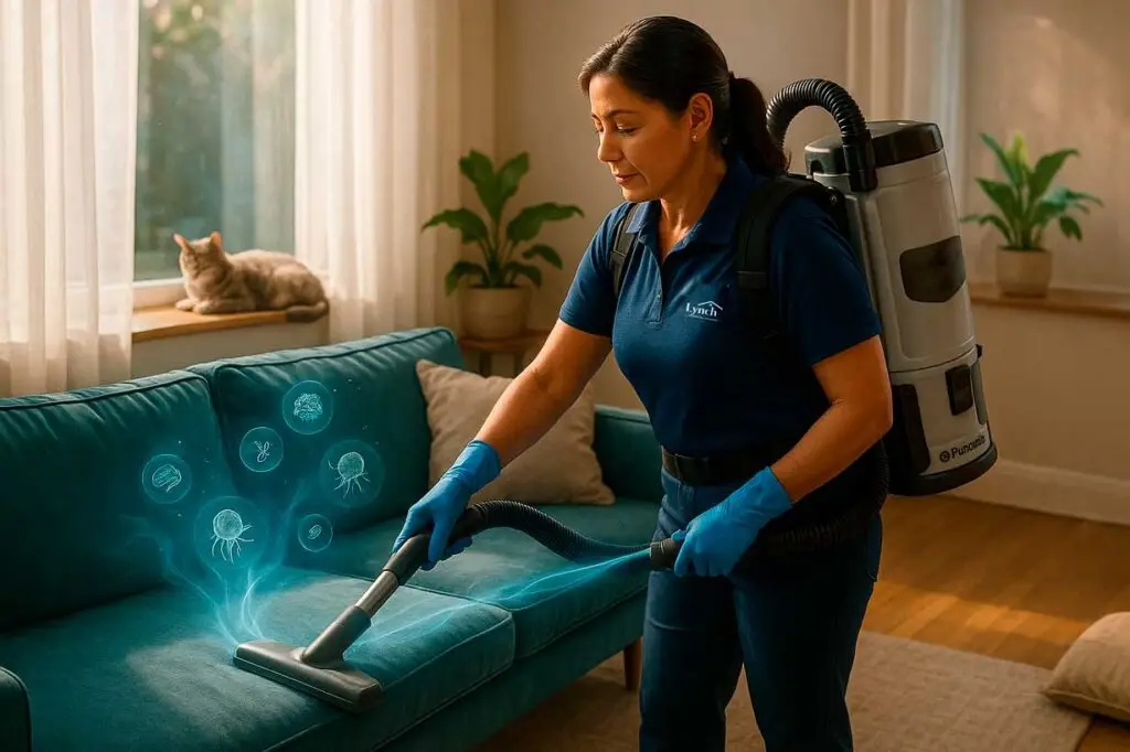 Deep cleaned furniture in Omaha home